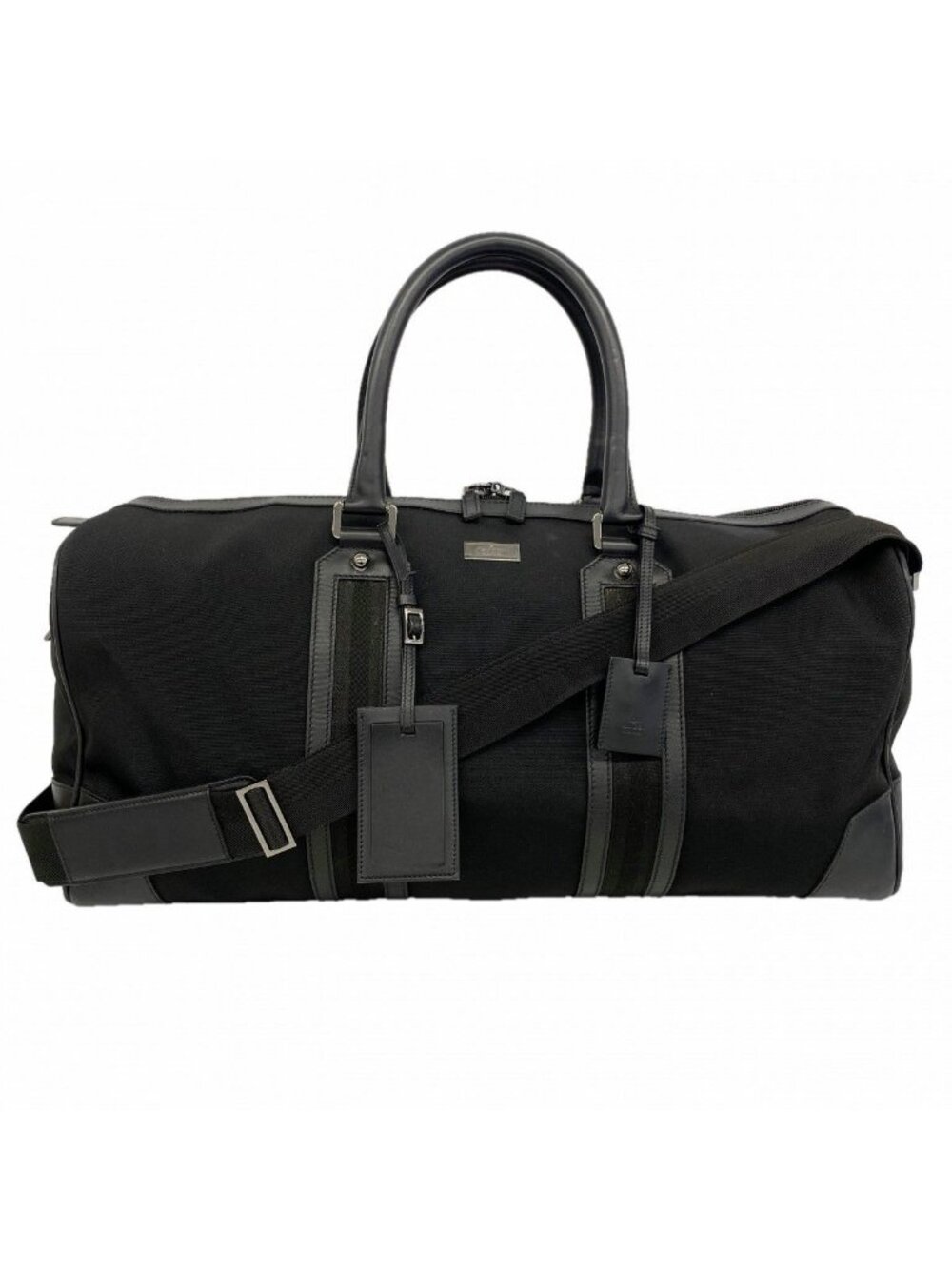 Gucci Boston Bag Nylon Black Silver